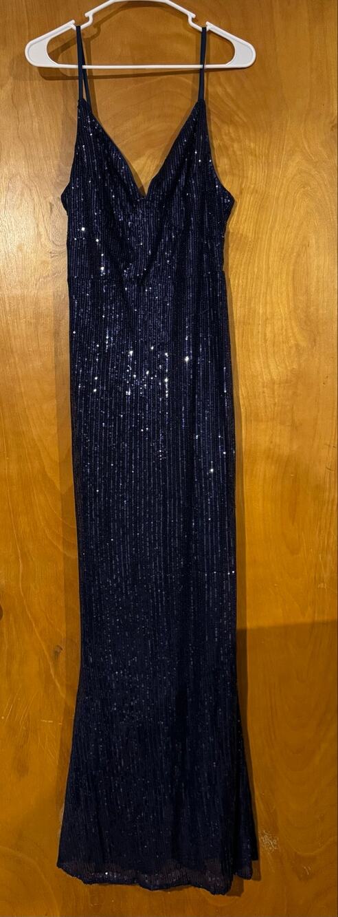 Love & Lemonade Sparkly V-Neck Formal Maxi Dress Prom Homecoming Quinceañera